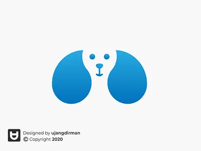 Drop Dog Logo animal branding design dog logo drop flat logo logo design minimal modern pet