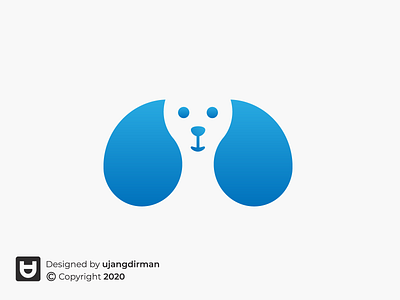 Drop Dog Logo animal branding design dog logo drop flat logo logo design minimal modern pet