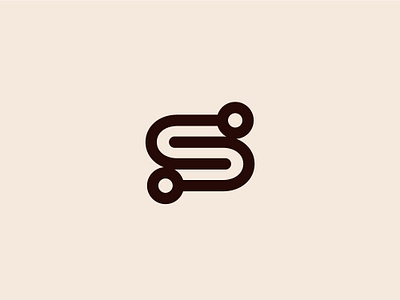 S logo branding flat icon illustrator logo minimal typography vector