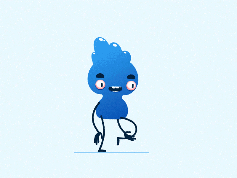 Character with a little secret animation character gif loop walk walkcycle weed