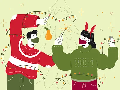 Unusual New Year ⭐️ adobe illustrator character character design fiverr flat flat illustration illustration newyear vector illustration