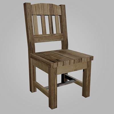 Lowpoly Wooden Chair 3d art 3d design 3d model 3d modeler blender blender3d evee render furniture design interior design