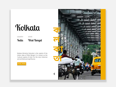 Kolkata - Where time stands still color creative creative design illustration illustration art illustration design india kolkata landing page landing page concept landing page design landing page illustration landing page ui minimalistic minimum ui ux web design website design west bengal