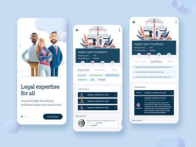 Legal Consulting services application app ui app ui design consulting app design finding lawyer app law firm lawyer lawyer application minimal design trendy design ui ux