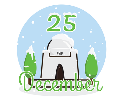 25 december design illustration