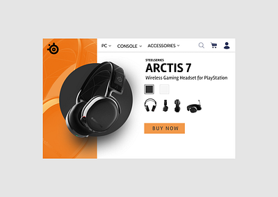 SteelSeries Arctis 7 page Restyle design minimal ui web