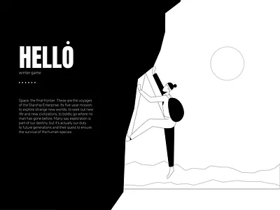 Concept of a mountaineer climbing a mountain. climber minimalism nordic ui ui design ux ux design