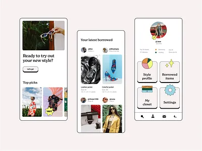 Clothes swapping app app clothes swapping eco fashion fashion app mobile sustainable ui ux uxui zero waste