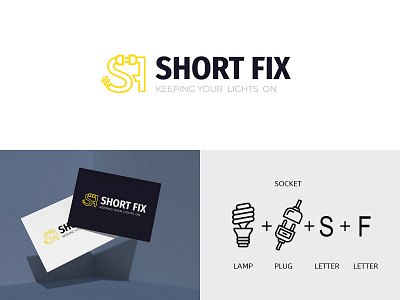 Short Fix Brading Logo Design art branding character drawing icon illustration logo minimal typography vector