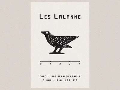 Les Lalanne Crow Poster bird branding design font france french illustration jamescoffman lockup lockups logo minimal modern poster poster art poster design type typeface