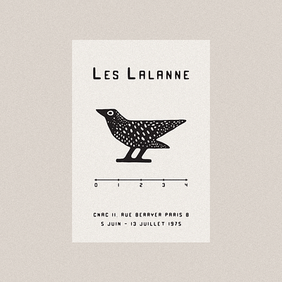 Les Lalanne Crow Poster bird branding design font france french illustration jamescoffman lockup lockups logo minimal modern poster poster art poster design type typeface