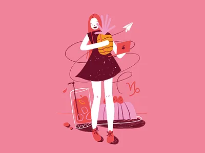 People portrait #4: Giulia art cake character drink food girl girl illustration graphic home illustration illustration art ipad palette people people illustration procreate texture
