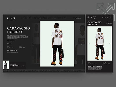Product Page UI – Off-white exploration art css design graphic graphicdesign ui uidesign ux web webdesign