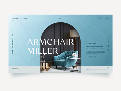 Furniture boutique 4 blue boutique boutiques chair concept design furniture website shop store ui uidesign webdesign