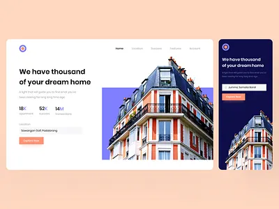 Responsive Design house landing page mobile app responsive ui design website design