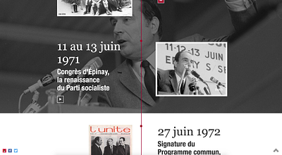 Centenary of the birth of François Mitterrand birth centenary design parti socialiste timeline ui ux