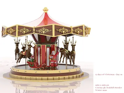 [ 12 Days of Christmas - Day 10 🎅🏽 ] 3d 3d modeling art direction cinema4d