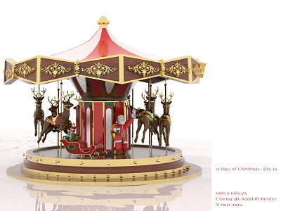 [ 12 Days of Christmas - Day 10 🎅🏽 ] 3d 3d modeling art direction cinema4d