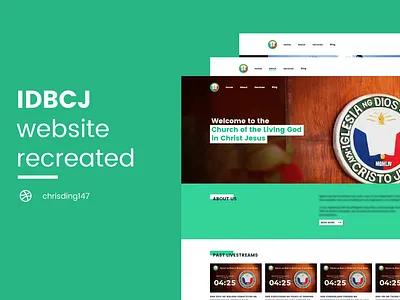 Flat Design Church Website design flat minimal ui web website