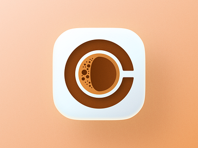 C for Coffee icon! 36daysoftype app big sur brand branding c coffee cup drink geometric icon illustration ios letter logo logo design logodesign mark symbol type