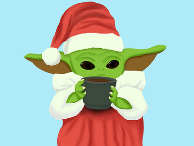 Christmas Grogu babyyoda disney grogu illustration mando procreate starwars thechild themandalorian thisistheway