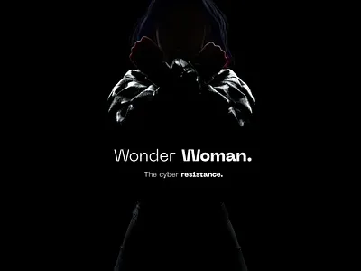 Wonder Woman- Cyber resistance 3d art branding concept illustraion illustration