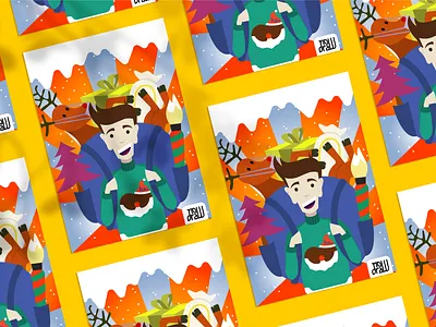 Christmas Postcard 2020 adobe illustration adobe illustrator arte digital christmas christmas card christmas flyer christmas party christmas postcard digital art digital drawing graphic design illustration illustration art illustrations illustrator ilustración navidad postal navideña xmas xmas card