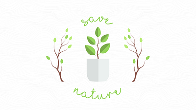 SAVE NATURE artwork branches climate earth gogreen green greynade illustration leafs life nature planet plant plants save tree wasabi