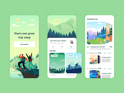 Schedule App app application design mobile training travel trip ui uidesign ux