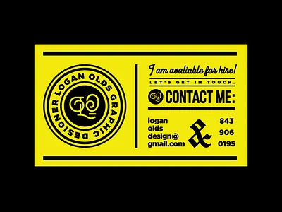 New Brand | New Card black brand identity businesscard circle design gotham lines logo modern new scripttype typography yellow