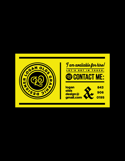 New Brand | New Card black brand identity businesscard circle design gotham lines logo modern new scripttype typography yellow