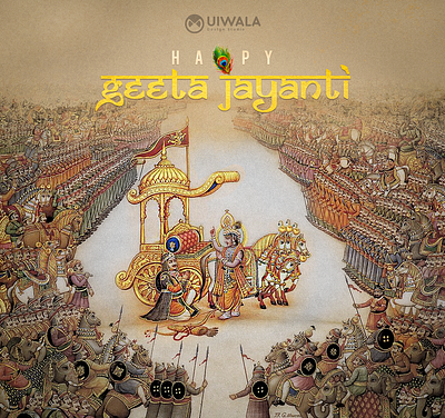 Shrimad Bhagvat Geeta Jayanti design festival poster hindu poster design uiwala