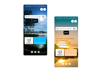 Agritourism search engine mobile version adobe photoshop adobe xd booking clean country design hotel light minimal mobile mobile design modern nature poland ui ux web webdesign