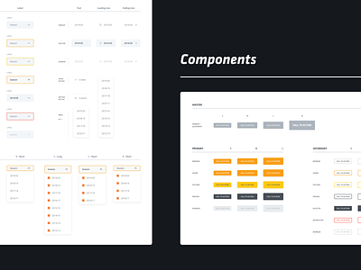 Components - Miami HEAT atomic design button dropdown figma states style guide ui kit