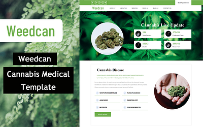 Weedcan - Cannabis Medical html 5 Website Template cannabis html media medical website