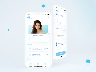 Medicline | healthcare management app appointment blue clean dashboard doctor health healthcare medicine pharmacy treatment wellness white