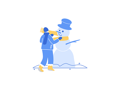 10/12: Do You Want To Build A Snowman? blue character holiday illustration snowman vector winter