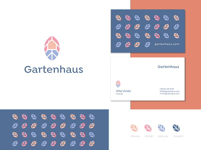 Gartenhaus Logo and Brand Identity app icon app icon logo brand identity design branding agency flower house logo garden garden house logo garden logo gardening logo garten gartenhaus logo green home logo green logo haus leaf house logo leaf logo minimal logo design modern logo design nude color palettle