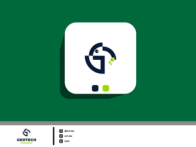 GEOTECH adobe photoshop app art awesome branding chameleon flat for sale icon inspiration line art lineart logo logo design logomaker logotype minimalist tech typography vector