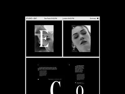 Studio—BA® - Creative Development agency branding minimal motion portfolio typography ui ux web web design web designer website