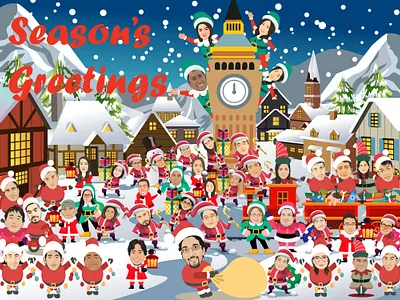 Christmas Card card design illustration art poster design