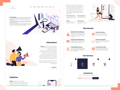 Digital Marketing Website advertisment design digital marketing agency digital marketing company illustration marketing agency publication design ui uiuxdesign ux