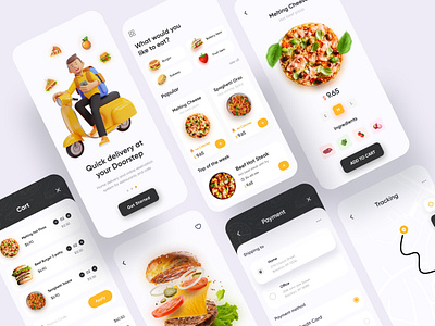 FoodFair - Food App (full) 2021 trend app design app ui fast food food and drink food app food delivery food delivery app food delivery application food delivery service food order food ordering grocery ios app design minimal rakib ui ux