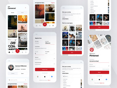 formaat Investeren Geen Pinterest Mobile App Design designs, themes, templates and downloadable  graphic elements on Dribbble