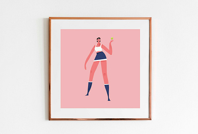 Sheela 2021 calm clean feminism girl peach pink tennis white women women empowerment