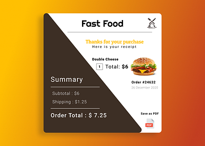 Daily UI Challenge#017 : Email Receipt app daily daily 100 challenge dailyui dailyui017 dailyui17 dailyuichallenge design ui web webdesign