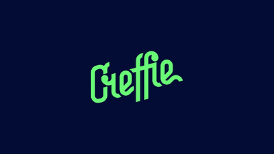 Creffie branding design flat identity lettering logo minimal type typography vector