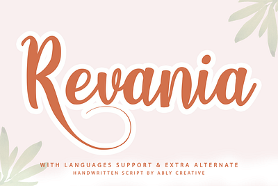 Revania creativefabrica creativemarket font awesome font design font logo fontbundle handwrittenfont lettering font modernfont scriptfont trendingfont