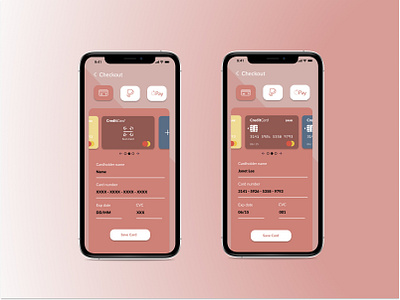 #DailyUI 002 Credit Card Checkout app design icon minimal ui ux
