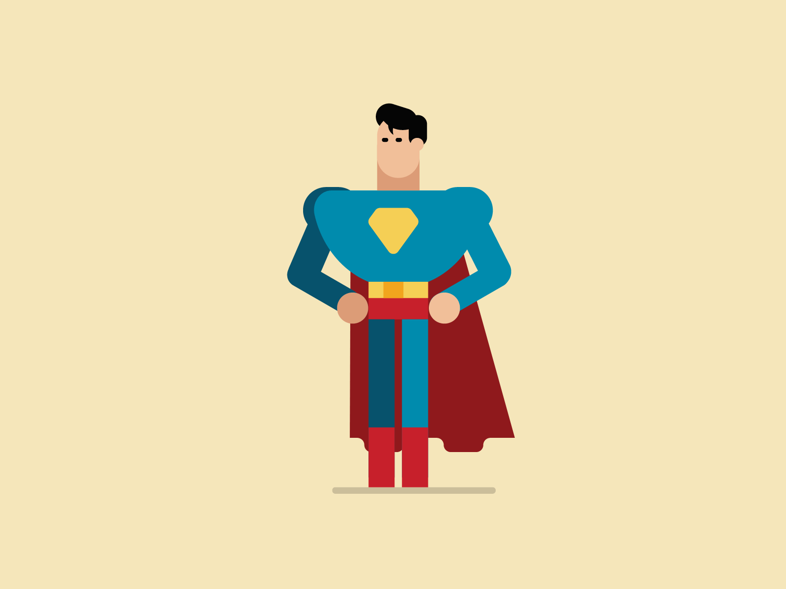 Superman character dc comics degtail flat illustration flat illustrations flat vector heroes illustrator motion animation motion design motion graphic motion graphics superman vector